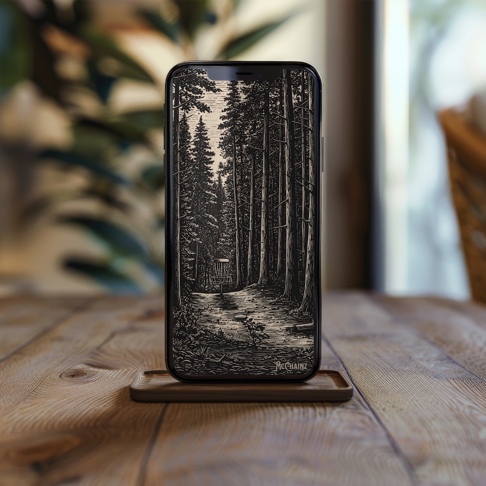 Mobile Wallpaper: The Line Through the Pines