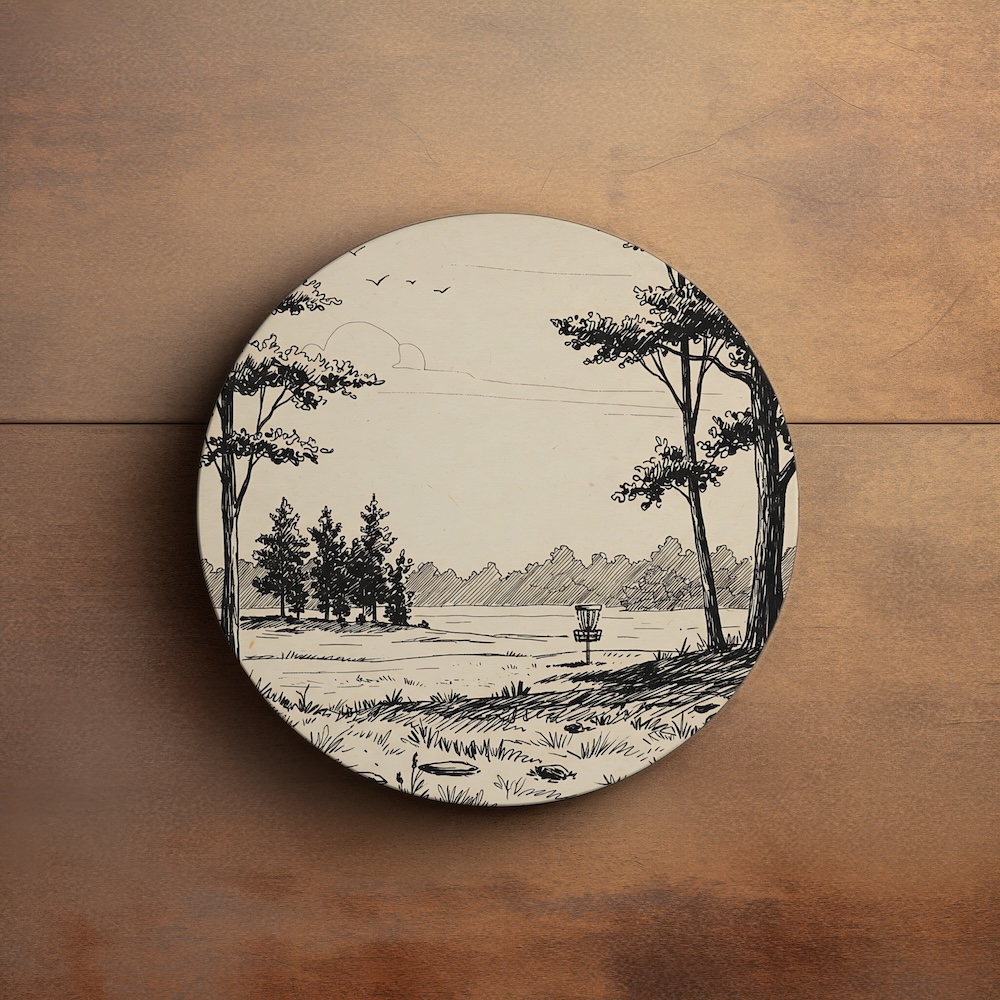 Ceramic Coaster: The Grassy Field