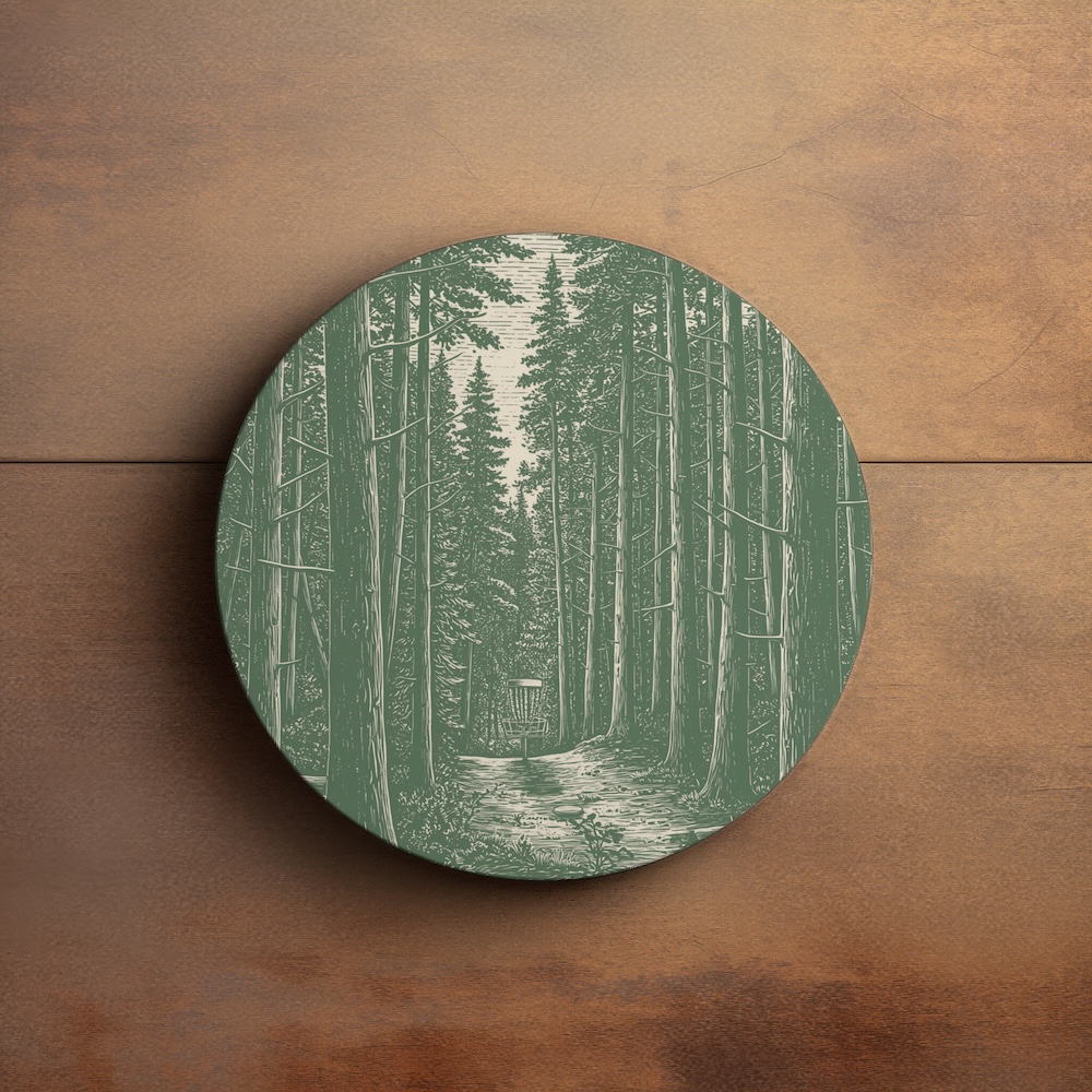 Ceramic Coaster: The Line Through the Pines