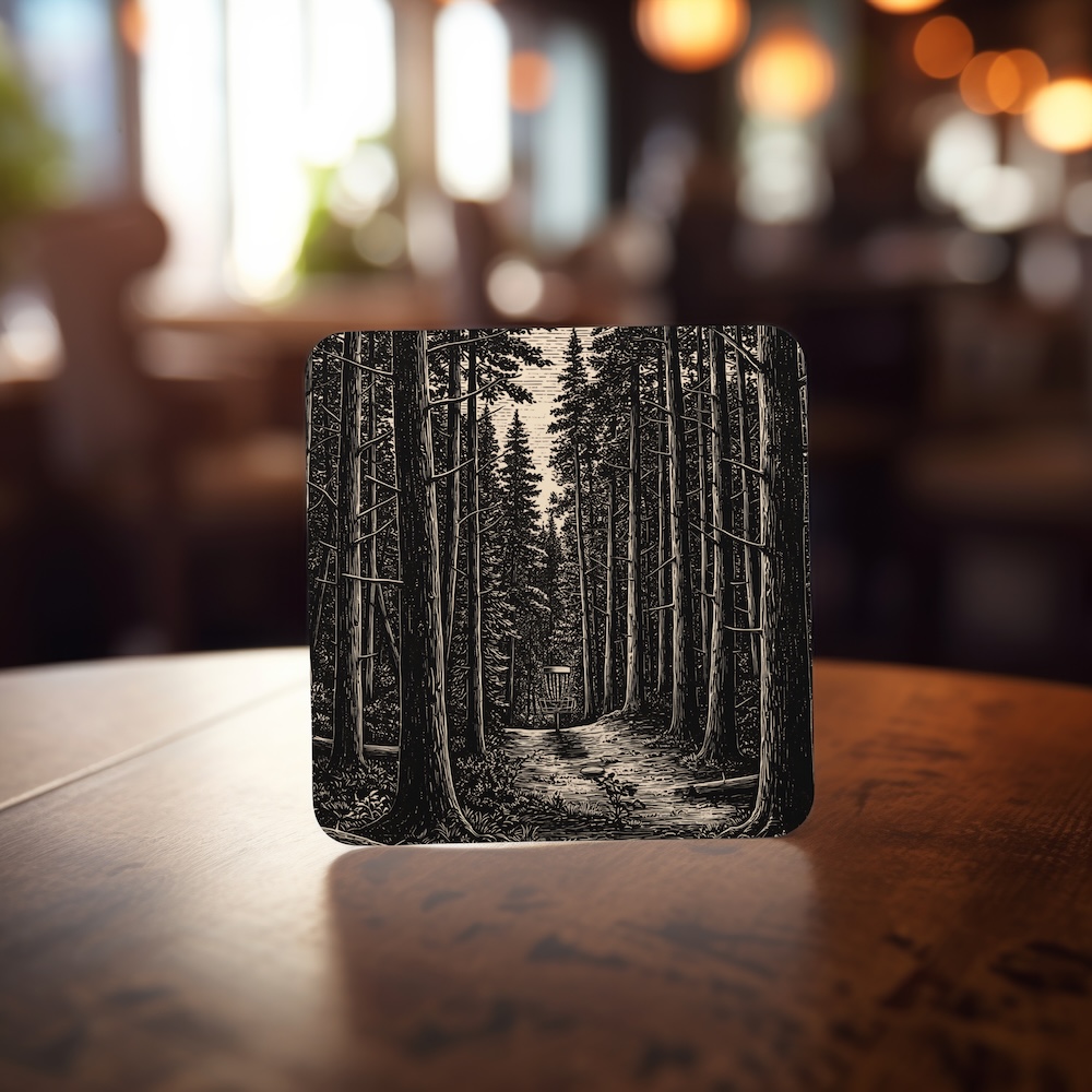 Corkwood Coaster Set: The Line Through the Pines (8 colors)