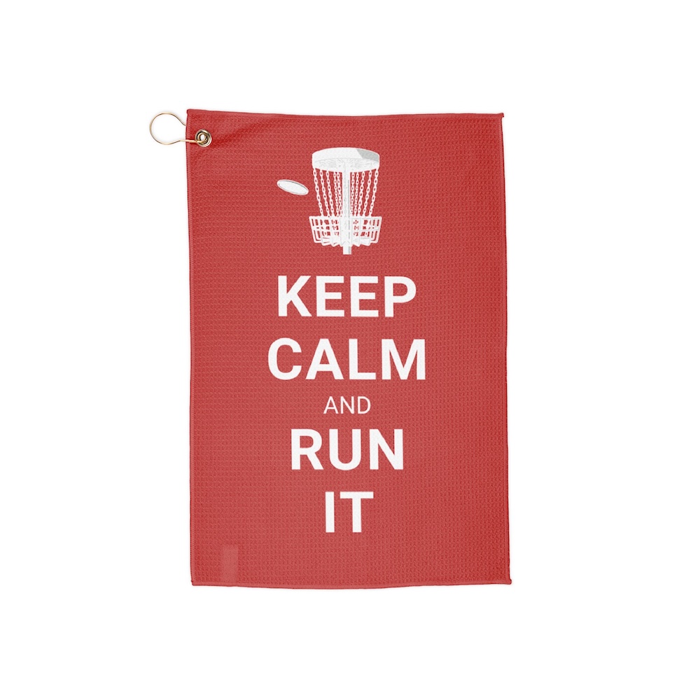 Disc Golf Towel: Keep Calm and Run It