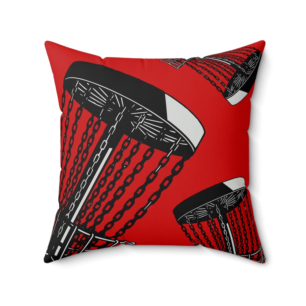 Indoor Square Pillow: Full Tilt Red